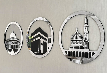 Round Kaaba, Masjid Al-Aqsa, and Masjid e Nabawi